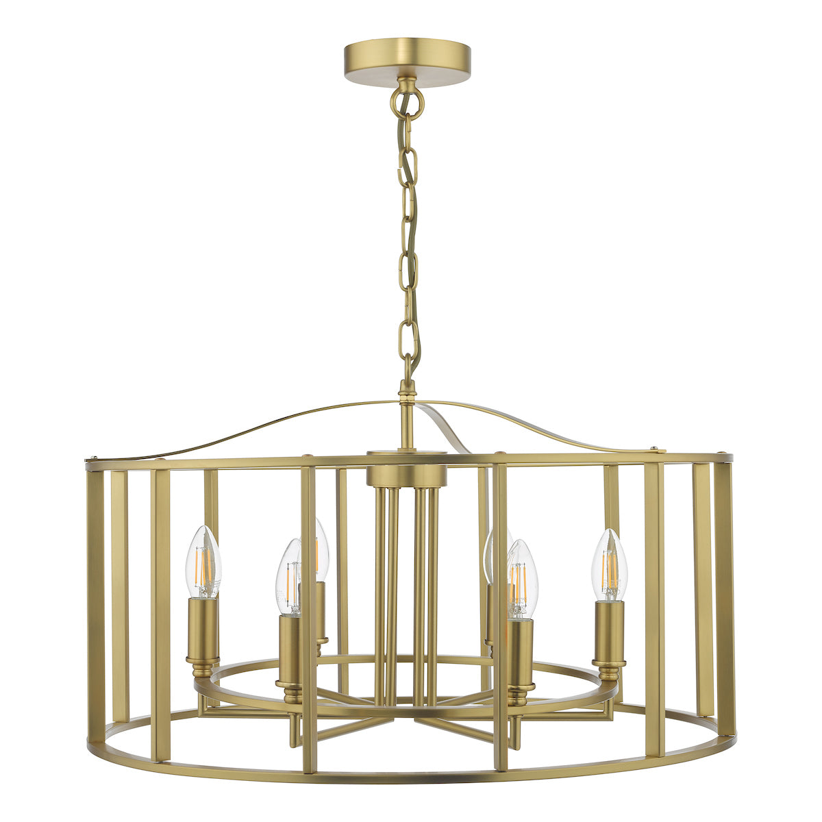 Myka 6 Light Pendant Brushed Bronze