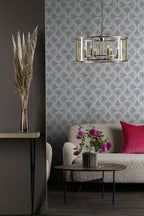 Myka 6 Light Pendant Brushed Bronze