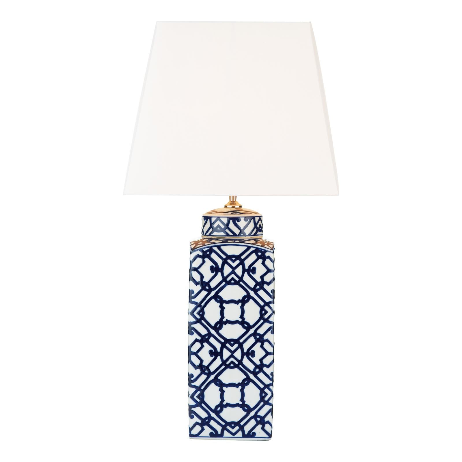 Mystic Table Lamps Blue And White Base Only