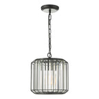 Naeva Pendant Satin Black & Crystal