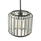 Naeva Pendant Satin Black & Crystal