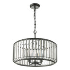 Naeva 4 Light Pendant Satin Black Crystal