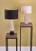 Nalani Table Lamps Pink Marble Effect With Shade