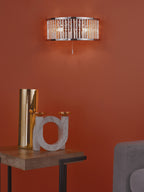 Nantes 2 Light Wall Light Polished Chrome Aluminium