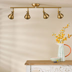 Nathaniel 4 Light Bar Spotlight Aged Brass