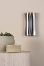 Netra 2 Light Wall Light Satin Bronze and Ivory