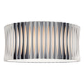Netra 3 Light Flush Satin Bronze and Ivory