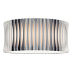 Netra 3 Light Flush Satin Bronze and Ivory