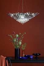 Nimbus 9 Light Chandelier Crystal and Polished Chrome