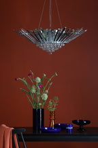 Nimbus 9 Light Chandelier Crystal and Polished Chrome