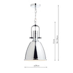 Nolan 1 Light Pendant Polished Chrome
