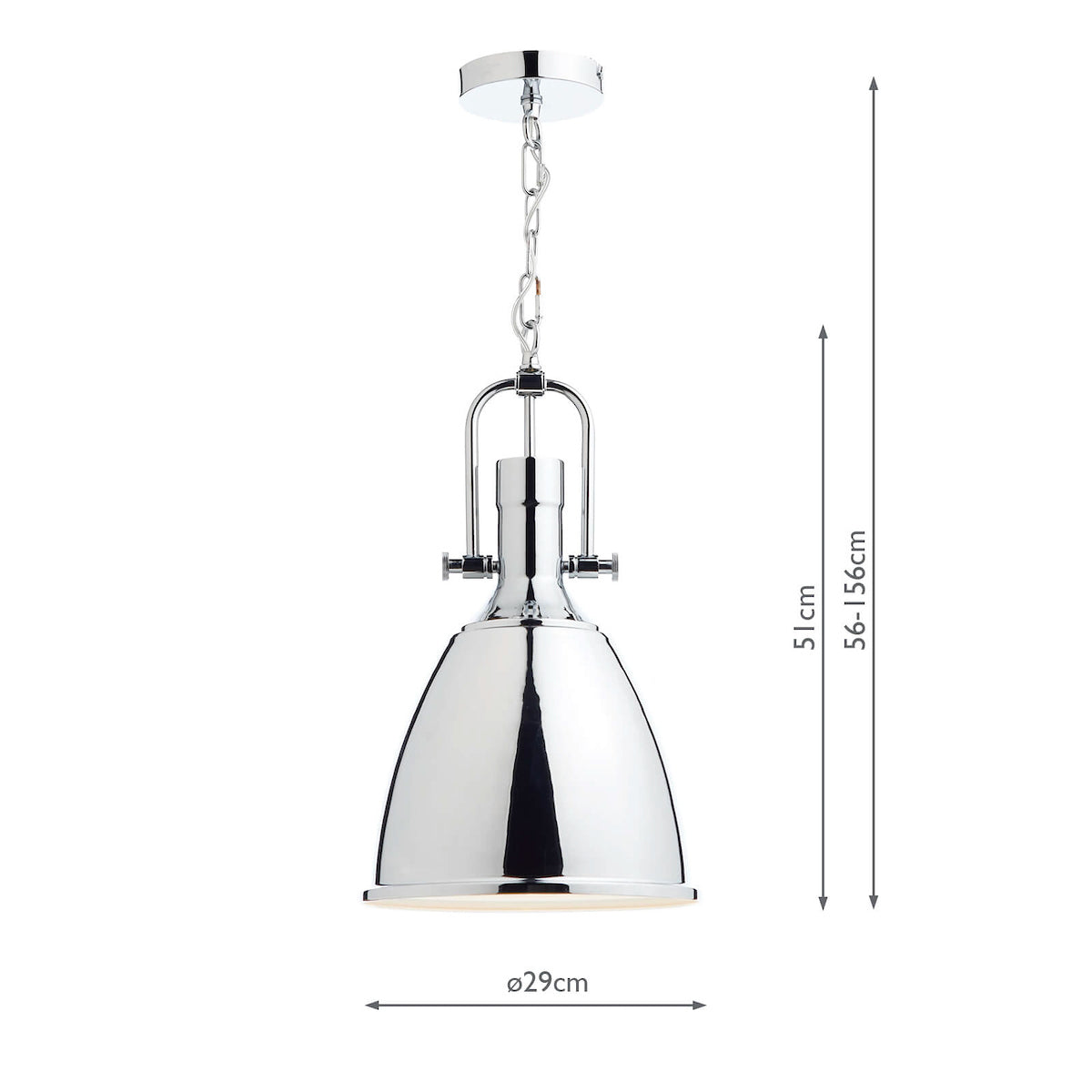 Nolan 1 Light Pendant Polished Chrome