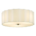 Noura 3 Light Flush Ivory and White