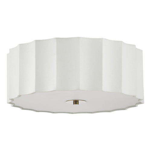 Noura 3 Light Flush Ivory and White