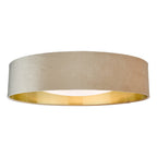 Nysa 3 Light Flush Velvet Taupe Shade 60cm