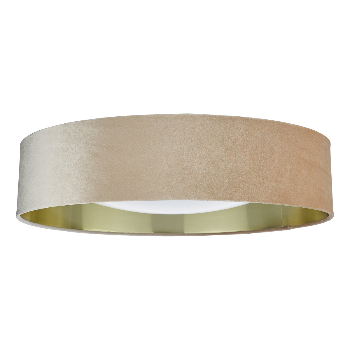 Nysa 3 Light Flush Velvet Taupe Shade 60cm