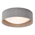 Nysa 2 Light Flush Grey Faux Silk 40cm