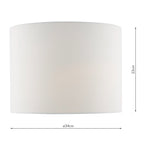 Olalla Ivory Faux Silk Drum Shade 34cm