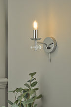 Oleana Wall Light Polished Chrome Crystal