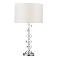 Oleana Table Lamps Polished Chrome Crystal With Shade