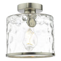 Olsen Semi-Flush Satin Chrome and Glass