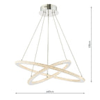 Orion 2 Ring Pendant Polished Chrome LED