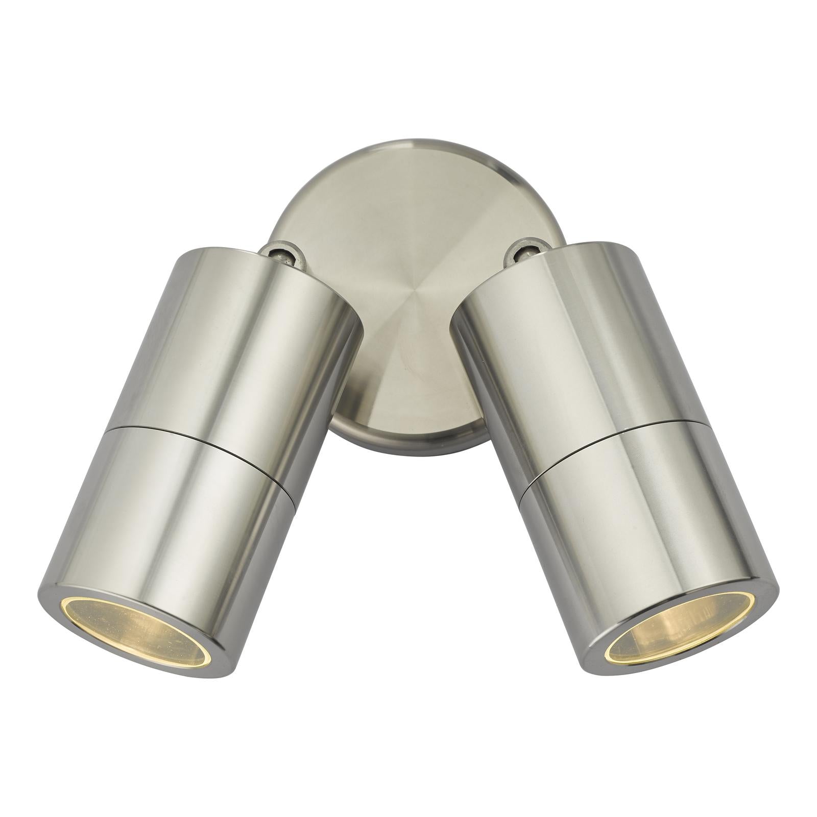 Ortega Outdoor 2 Light Wall Spotlight Aluminium IP65