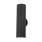Black outdoor wall light with up and down lighting