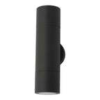 DAR Ortega Outdoor Wall Light 2 Light Matt Black GU10 IP65