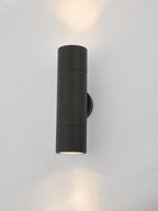 DAR Ortega Outdoor Wall Light 2 Light Matt Black GU10 IP65
