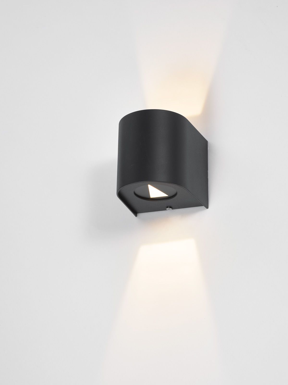 DAR Orville LED Outdoor Wall Light Matt Black Up Down IP44