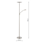 Osbert Mother & Child Floor Lamp Satin Nickel LED