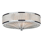 Decorative chrome ceiling light with diffused glow