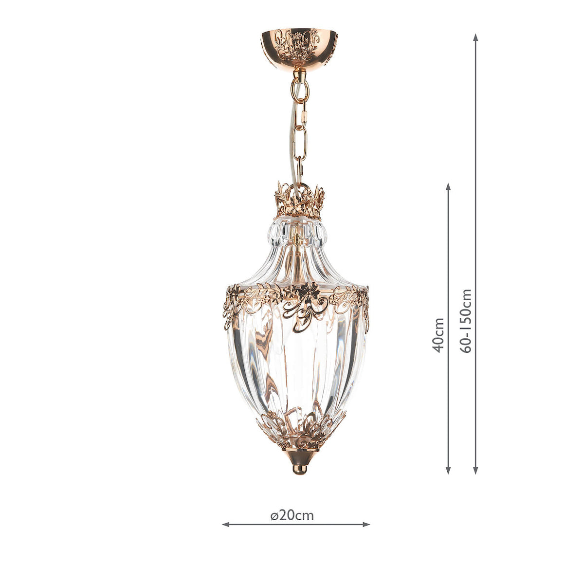 Ottoman 1 Light Pendant French Gold