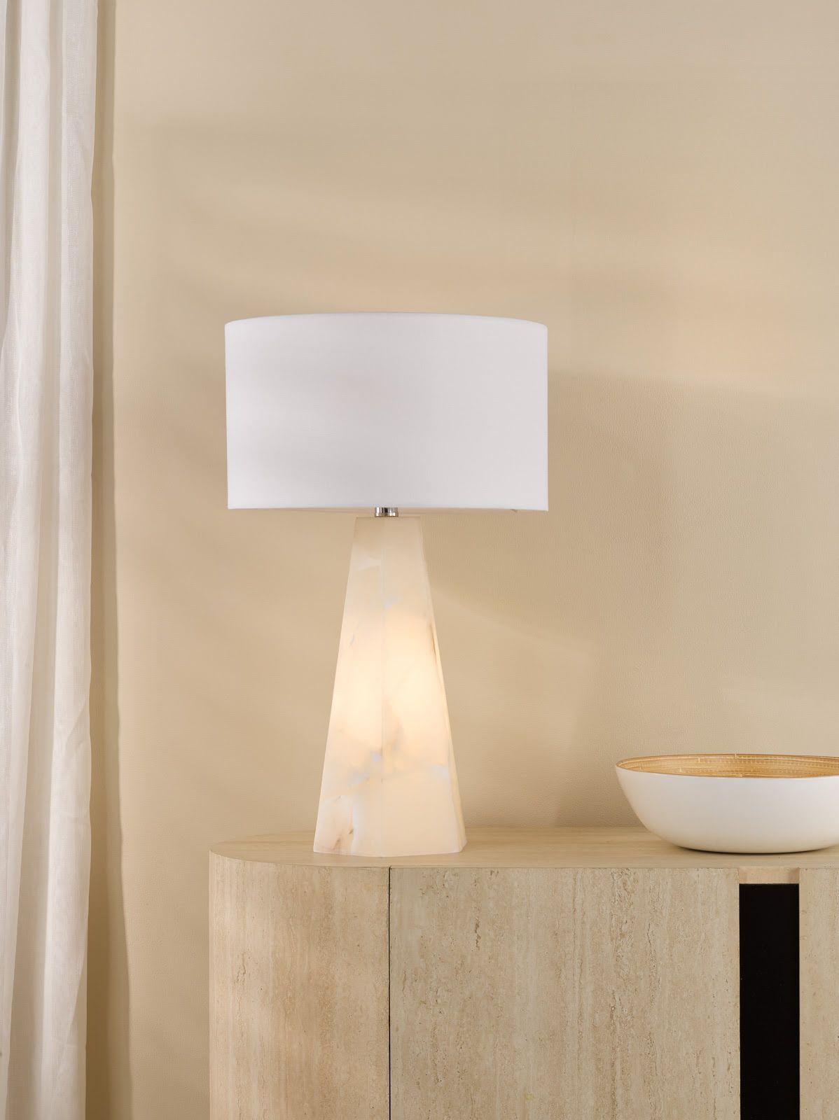 Paget Table Lamp White With Shade