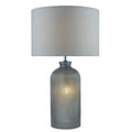 Pamplona Dual Light Table Lamps Grey Glass With Shade