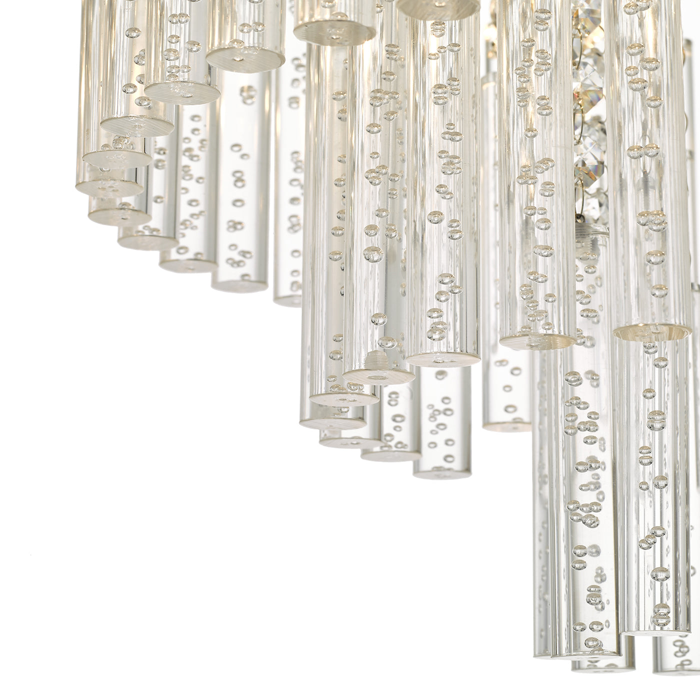 Paulita Bathroom 5 Light Flush Polished Chrome Glass IP44