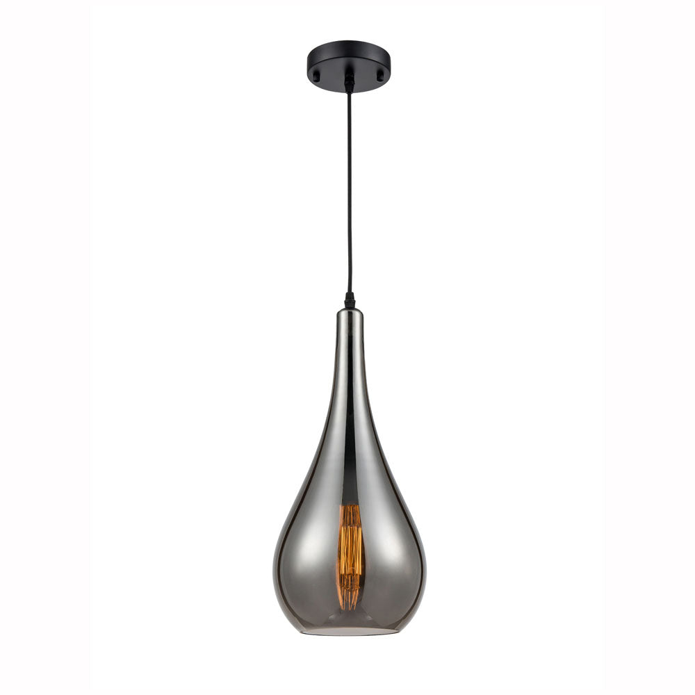 Droplet Smoked Glass  Pendant