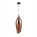 Taper Copper Finish  Glass Pendant