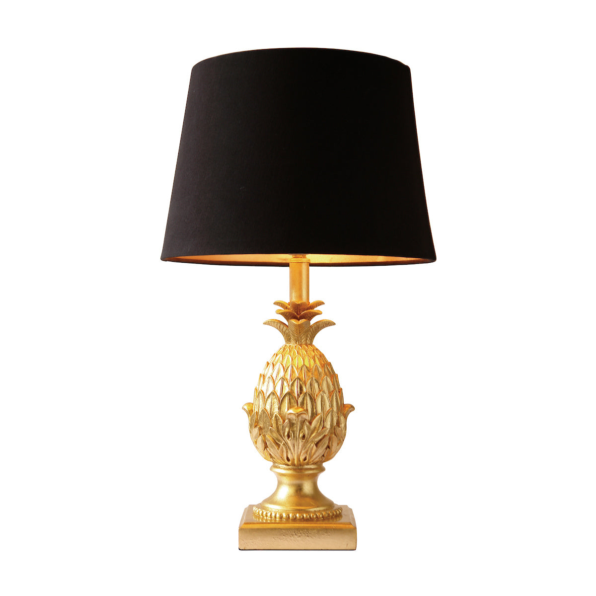 Pineapple Table Lamps Gold With Shade