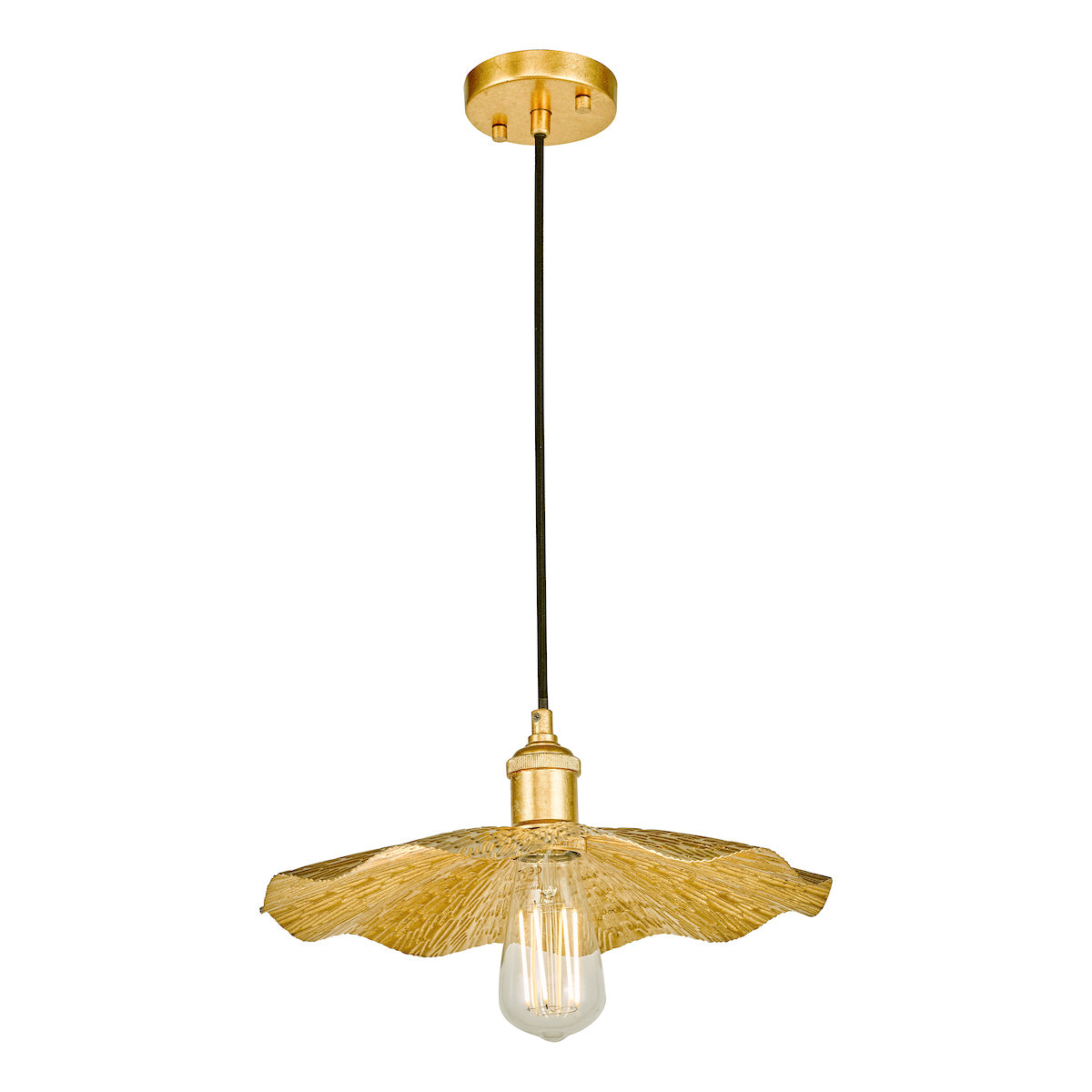 Piper 1 Light Single Pendant Gold Leaf