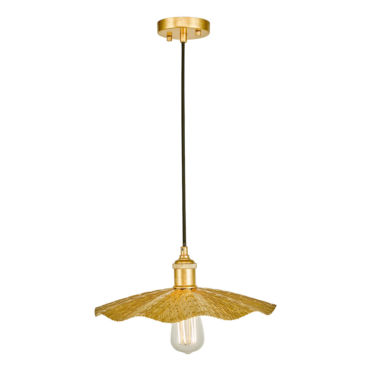Piper 1 Light Single Pendant Gold Leaf
