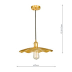Piper 1 Light Single Pendant Gold Leaf