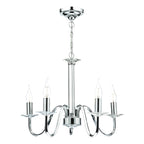 Pique 5 Light Polished Chrome Clear Crystal Detail