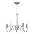 Pique 5 Light Polished Chrome Clear Crystal Detail