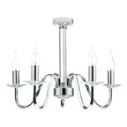 Pique 5 Light Polished Chrome Clear Crystal Detail