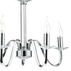 Pique 5 Light Polished Chrome Clear Crystal Detail