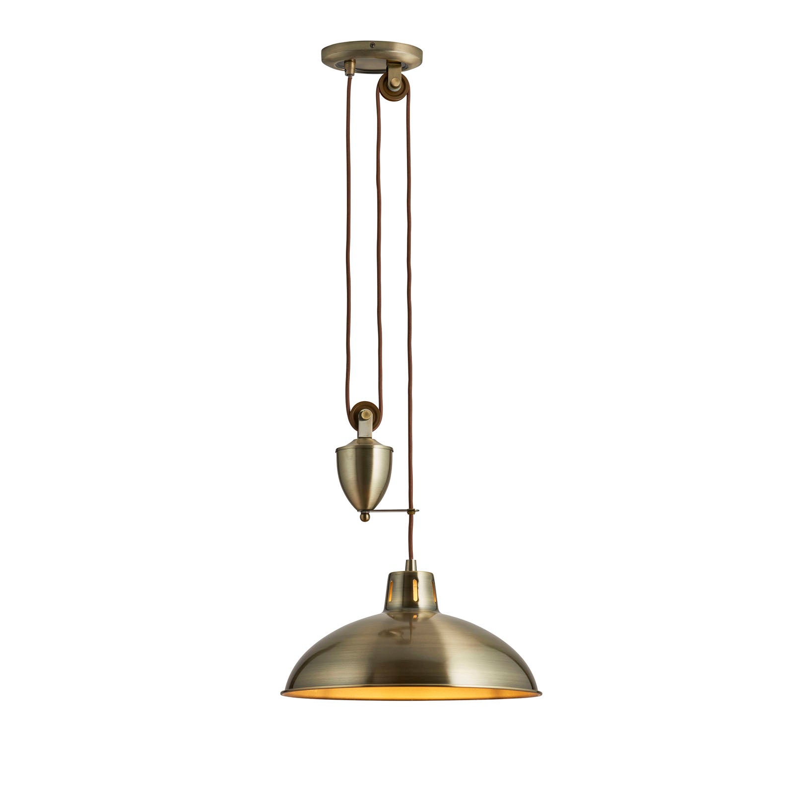 Polka Adjustable Pendant Light - Antique Brass