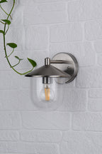 Poole Outdoor Wall Light Stainless Steel Glass IP44