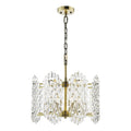 Porthos 8 Light Pendant Antique Brass and Glass